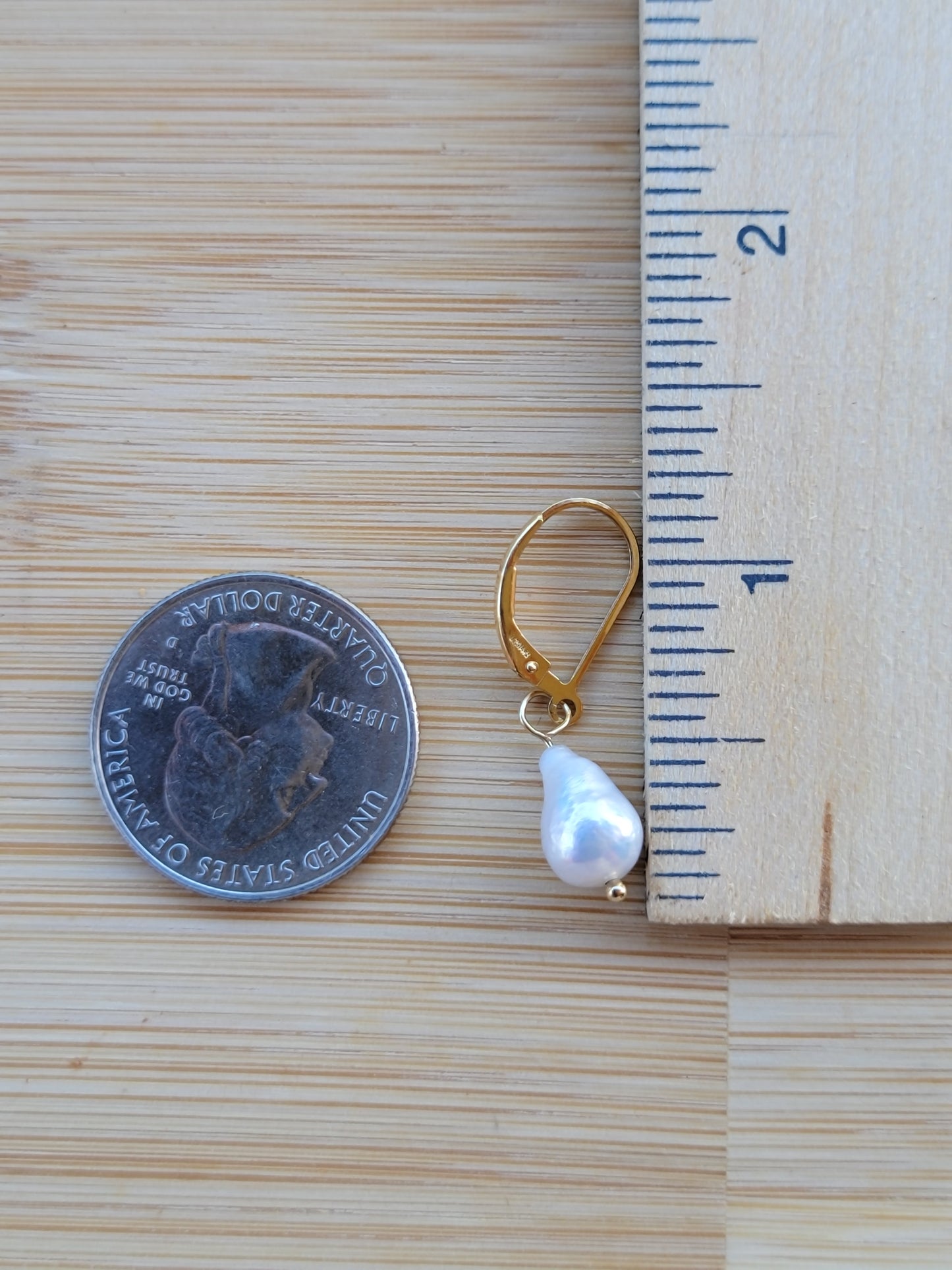 Baroque Pearl Earrings Drop Dangle Real Freshwater Pearl Wedding Bridal Jewelry June Birthstone