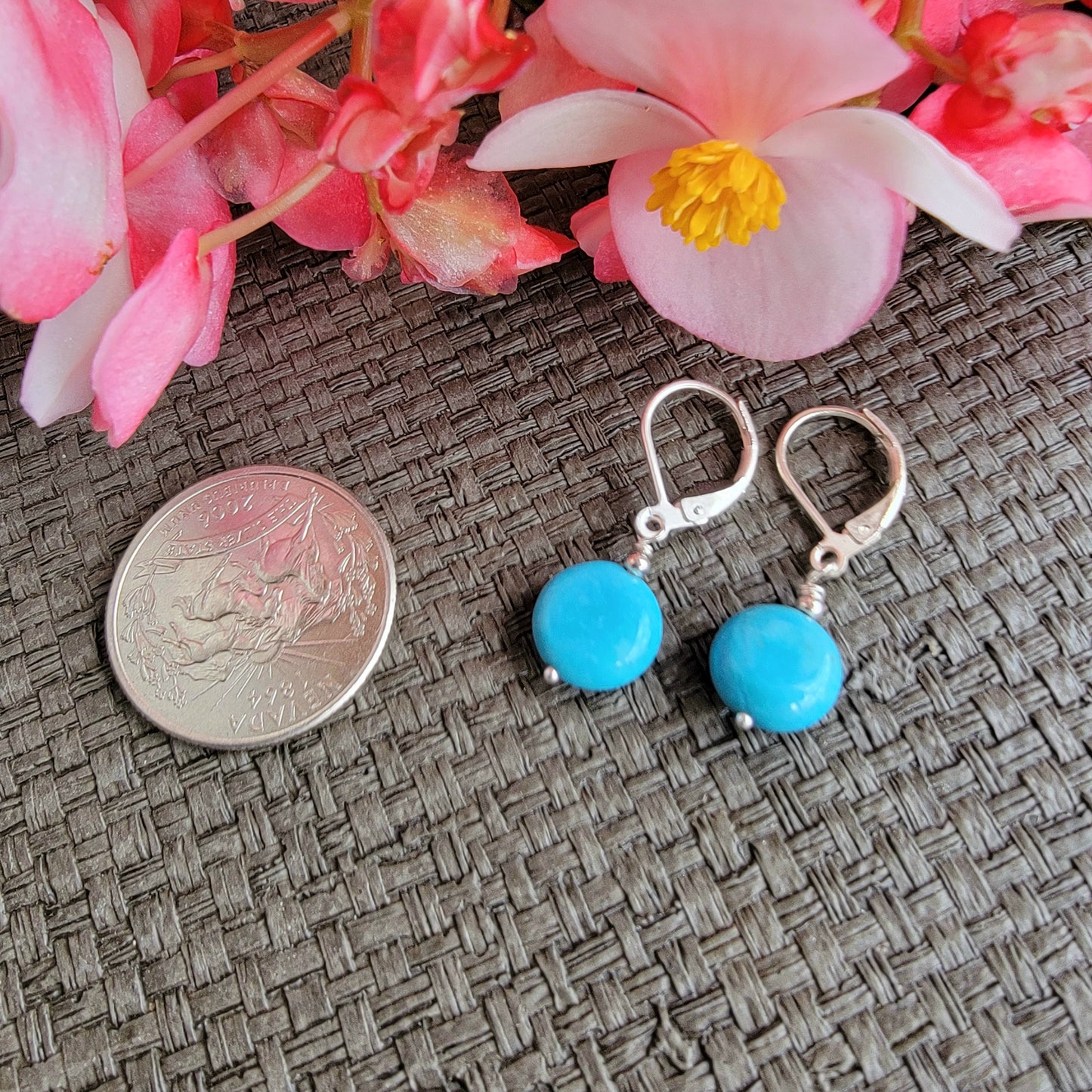 Amazonite Earrings Drop Dangle Gemstone Boho Jewelry Silver