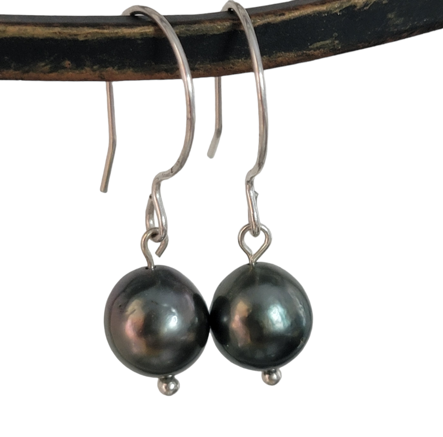 Tahitian Black Pearl Earrings Dangle