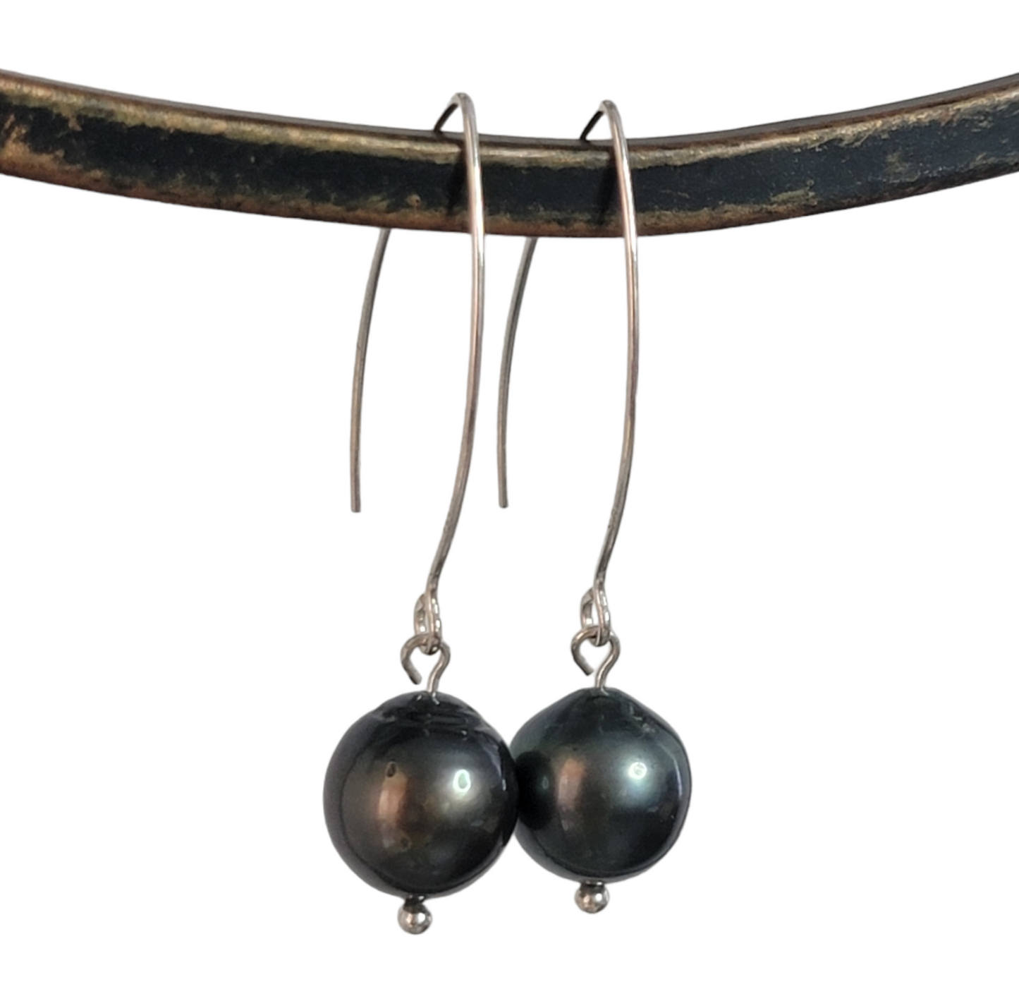 Tahitian Black Pearl Earrings Dangle