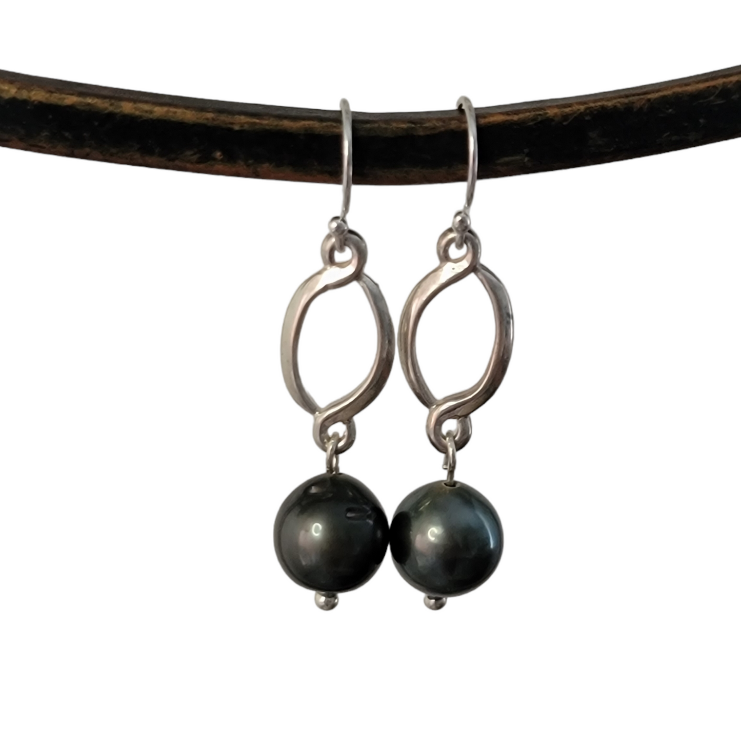 Tahitian Black Pearl Earrings Dangle