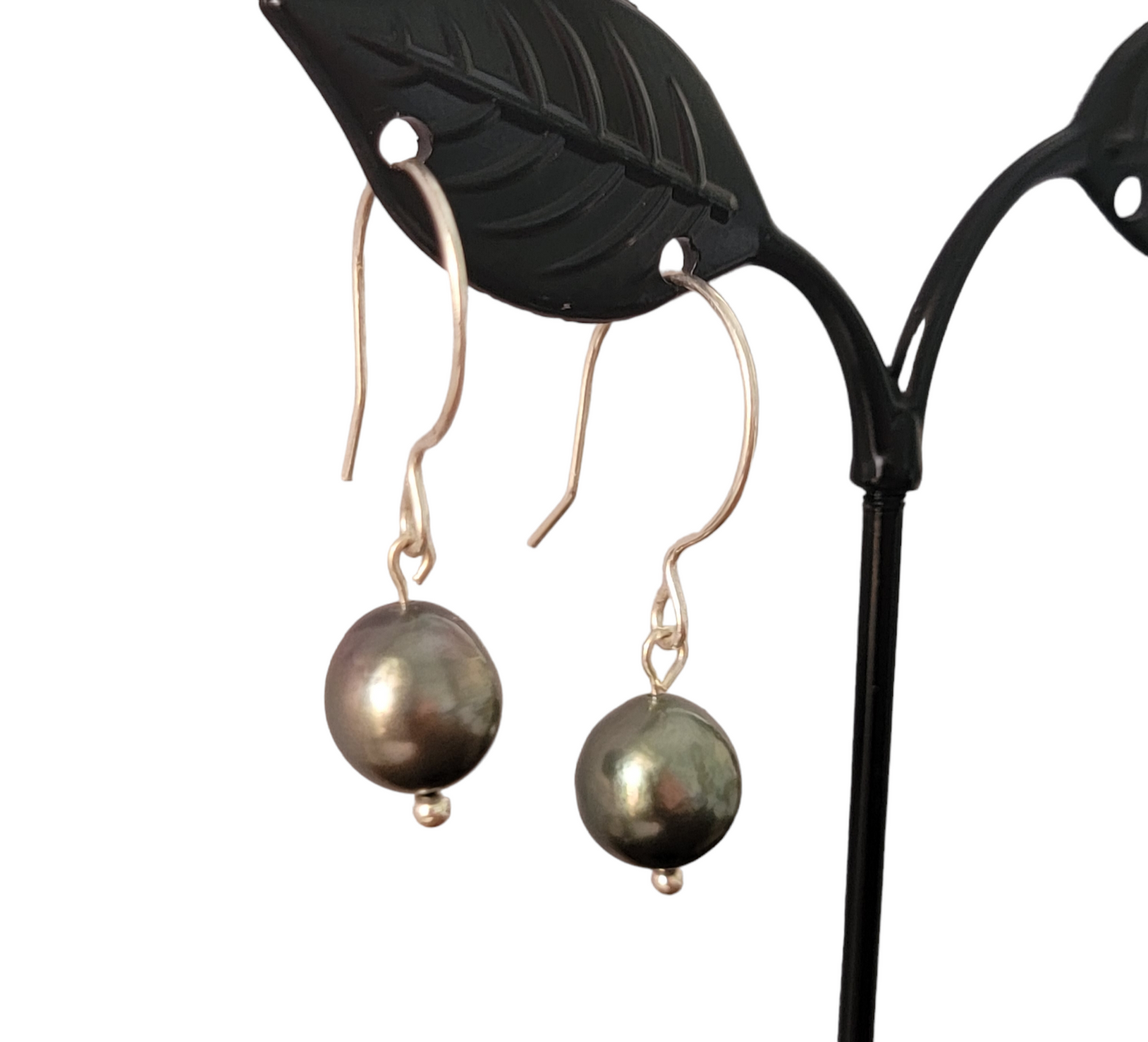 Tahitian Black Pearl Earrings Dangle