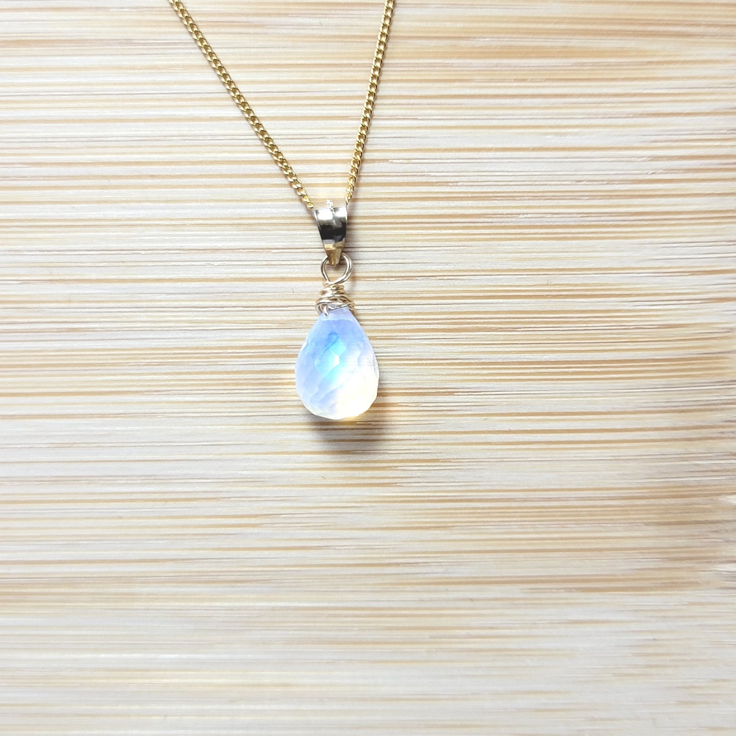 Ethiopian opal necklace handmade 14k gold filled 