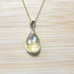 Lemon quartz necklace 14k gold filled crystal handmade 