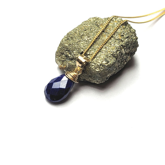 Lapis lazuli drop nexjlace handmade genuine