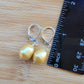 Gold Pearl Earrings Dangle Drop Silver June Birthstone Freshwater Pearl Wedding Bridal Jewelry