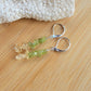 Minimalist Bar Earrings Peridot Citrine Gemstone Drop Dangle Boho Crystal Jewelry Sterling Silver Handmade