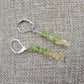 Minimalist Bar Earrings Peridot Citrine Gemstone Drop Dangle Boho Crystal Jewelry Sterling Silver Handmade