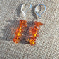 Minimalist Bar Earrings Amber Gemstone Crystal Drop Dangle Boho Jewelry Sterling Silver Handmade