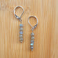 Minimalist Bar Earrings Labradorite Crystal Gemstone Drop Dangle Boho Jewelry Sterling Silver Handmade