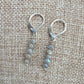 Minimalist Bar Earrings Labradorite Crystal Gemstone Drop Dangle Boho Jewelry Sterling Silver Handmade