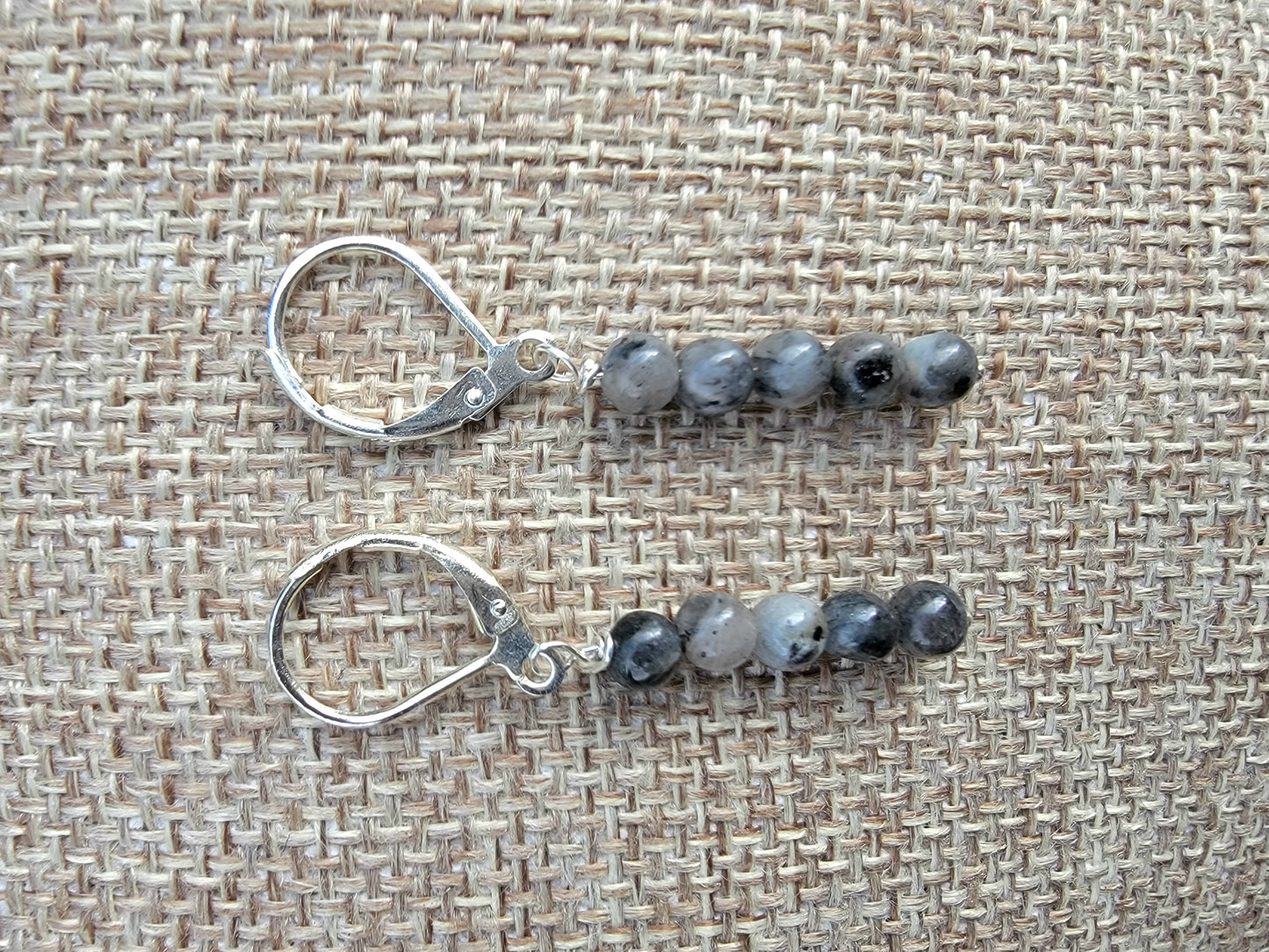 Minimalist Bar Earrings Gemstone Labradorite Crystal Drop Dangle Boho Jewelry Sterling Silver Handmade