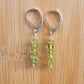 Minimalist Bar Earrings Peridot Gemstone Crystal Drop Dangle Boho Jewelry Sterling Silver Handmade