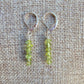 Minimalist Bar Earrings Peridot Gemstone Crystal Drop Dangle Boho Jewelry Sterling Silver Handmade