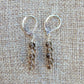 Minimalist Bar Earrings Smoky Quartz Crystal Gemstone Drop Dangle Boho Jewelry Sterling Silver Handmade