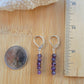 Minimalist Bar Earrings Amethyst Crystal Gemstone Drop Dangle Boho Jewelry Sterling Silver Handmade