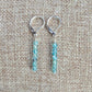 Minimalist Bar Earrings Blue Apatite Crystal Gemstone Drop Dangle Boho Jewelry Sterling Silver Handmade