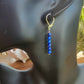 Minimalist Bar Earrings Lapus Lazuli Crystal Gemstone Drop Dangle Boho Jewelry Sterling Silver Handmade