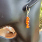 Minimalist Bar Earrings Amber Gemstone Crystal Drop Dangle Boho Jewelry Sterling Silver Handmade