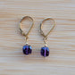 Amethyst Earrings Crystal Gemstone Drop Dangle Gold February Birthstone