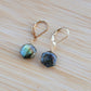 Labradorite Earrings Dangle Drop Real Gemstone Crystal Gold