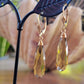 Smoky Quartz Drop Earrings Dangle Gold Long Gemstone brown Handmade Jewelry