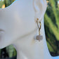 Gray Moonstone Earrings Dangle Drop Gold June Birthstone Handmade