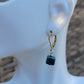 Chrysocolla Earrings Crystal Gemstone Drop Dangle Gold