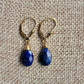 Jewelry Set Lapiz Lazuli Gemstone Crystal Earrings and Necklace set 14k gold filled genuine precious stones