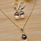 Jewelry Set Mystic Quartz Crystal  Gemstone Earrings and Necklace set 14k gold filled genuine precious stones