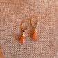 Jewelry Set Sunstone Crystal Gemstone Earrings and Necklace set 14k gold filled genuine precious stones