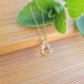 Floating Necklace Citrine Crystal Gemstone Minimalist Jewelry Handmade November Birthstone