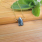 Kyanite Floating Necklace  Crystal Gemstone Minimalist Jewelry Handmade Tiny