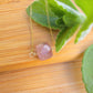 STRAWBERRY QUARTZ  Floating Necklace Crystal Gemstone 14K Gold Filled Minimalist Jewelry Handmade