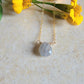 Labradorite Floating Necklace Crystal Gemstone 14K Gold Filled Minimalist Jewelry Handmade