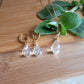 Jewelry Set Clear Rock Crystal Quartz Gemstone Earrings and Necklace set April Birthstone