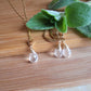 Jewelry Set Clear Rock Crystal Quartz Gemstone Earrings and Necklace set April Birthstone