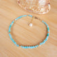 Amazonite beaded anklet crystal gemstone ankle bracelet 14k gold filled 