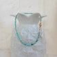 Amazonite beaded anklet crystal gemstone ankle bracelet 14k gold filled 