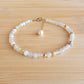 Italian onyx  beaded anklet crystal gemstone ankle bracelet 14k gold filled 