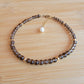 Smoky quartz  beaded anklet crystal gemstone ankle bracelet 14k gold filled 