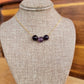 Amethyst Floating Necklace 3 Stone Crystal February Birthstone Gemstone Minimalist Jewelry Handmade