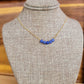 Blue Chalcedony Floating Necklace Crystal Gemstone 14K Gold Filled Minimalist Jewelry Handmade