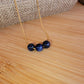 Kyanite Floating Necklace 3 stone Crystal Gemstone 14K Gold Filled Minimalist Jewelry Handmade