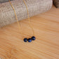 Kyanite Floating Necklace 3 stone Crystal Gemstone 14K Gold Filled Minimalist Jewelry Handmade