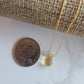 Floating Necklace Citrine Crystal Gemstone Minimalist Jewelry Handmade November Birthstone