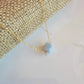 Blue Opal Floating Necklace Crystal Gemstone 14K Gold Filled Minimalist Jewelry Handmade