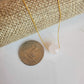 Rose Quartz Floating Necklace Crystal Gemstone  Minimalist Jewelry Handmade