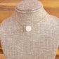 Rose Quartz Floating Necklace Crystal Gemstone  Minimalist Jewelry Handmade