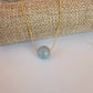 JADE Floating Necklace Crystal Gemstone  Minimalist Jewelry Handmade